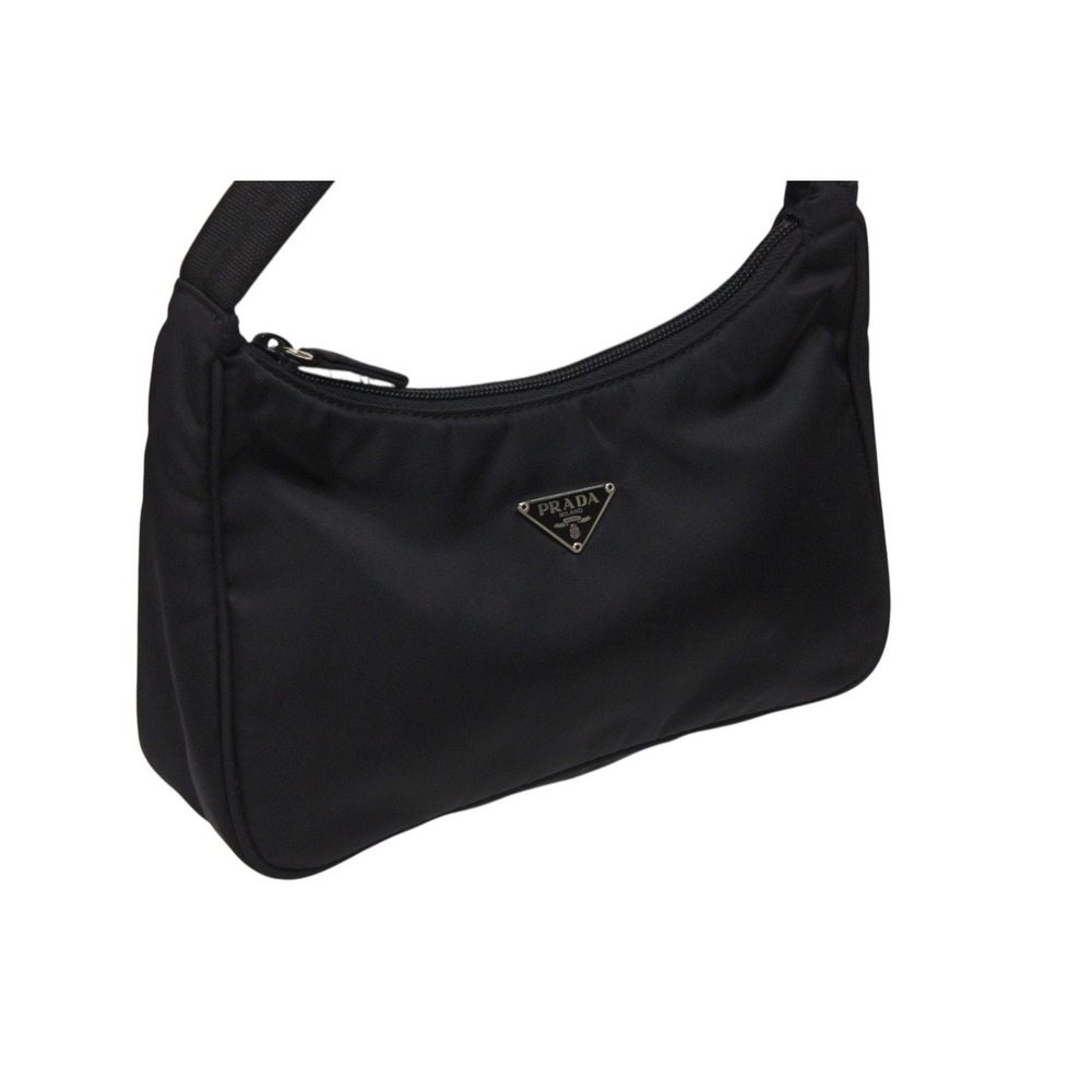 Prada Hobo handbag One Shoulder Hobo bag triangle logo black - Picture 4 of 8